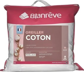 Zestaw 2 Poduszek bawełnianych BLANREVE - Miękki Komfort - 60 x 60 cm Biały