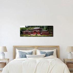 Obraz - klasztor buddyjski (z zegarem) (90x30 cm)