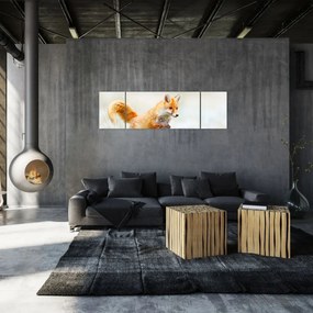Obraz - Skaczący lis (170x50 cm)