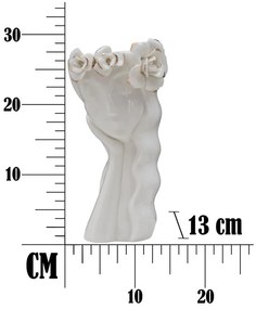 Biały porcelanowy wazon Mauro Ferretti Cute Woman
