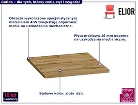 Blat łazienkowy 40 cm złoty dąb - Olia 3X