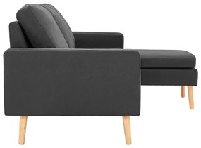 3-osobowa ciemnoszara sofa z podnóżkiem - Muria 4Q