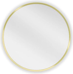 Mexen Loft lustro łazienkowe okragłe 30 cm, rama złota szczotkowana - 9850-030-030-000-50