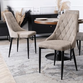 Krzesło Tapicerowane do Salonu CORK 2 Beżowe Nowoczesne Loft