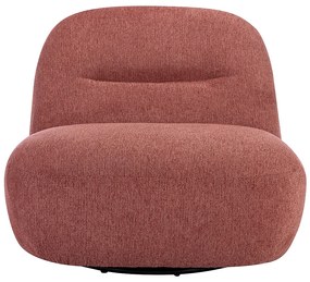 Fotel obrotowy z terakotową teksturowaną tapicerką - POZETI