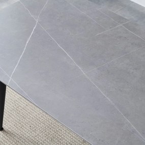 Zestaw jadalniany Marmur z ceramicznym blatem i 4krzesłami, czarny