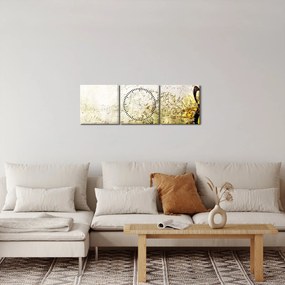 Obraz - Potęga muzyki (z zegarem) (90x30 cm)