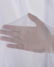 Firana na taśmie kolor biały tkanina półprzezroczysta, połyskliwa, strukturalna