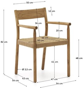 Krzesło z litego drewna dębowego w naturalnym kolorze Yalia – Kave Home