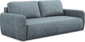 Kanapa 3-osobowa z funkcją spania - z tkaniny szenilowej - jeans - LILO