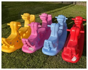 Woopie bujak wieloosobowy dino huśtawka równoważna różowa