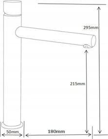 Mexen Elba One bateria umywalkowa wysoka, różowo złota - 74111-60