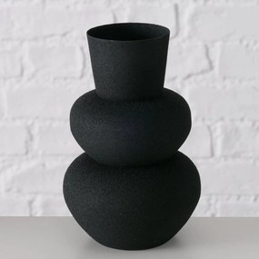 Czarny wazon metalowy MAYNAR, 17 cm