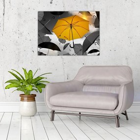 Obraz żółtego parasola (70x50 cm)