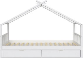 Łóżko domowe biały 208x97x148 design