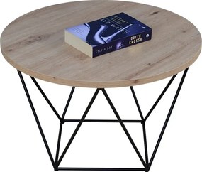 Industrialny stolik kawowy dąb artisan E8-R27