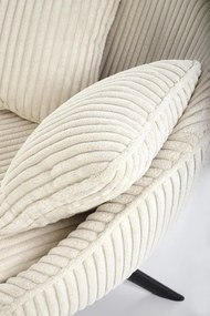 MERRY 2 fotel wypoczynkowy z funkcją obracania, kremowy nowoczesny vintage