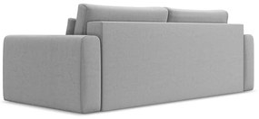 Jasnoszara aksamitna rozkładana/ze schowkiem sofa 238 cm Kapua – Makamii