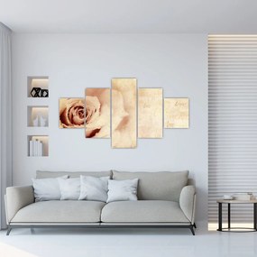 Obraz - Kwiat róży dla zakochanych (125x70 cm)