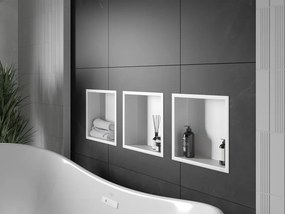 Mexen X-Wall-R półka wnękowa z kołnierzem 30 x 30 cm, biała - 1920303010