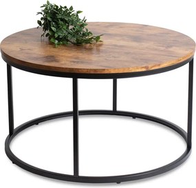 Stolik Kawowy TIM MAX 80 cm Dąb Rustykalny Nowoczesny Loft