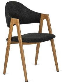 Czarne nowoczesne krzesło do stołu - Sigo