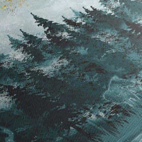 Obraz - Zwierzęta w lesie (z zegarem) (90x30 cm)