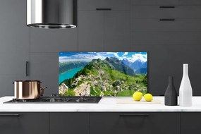 Szkło Ozdobne do Kuchni Górska Polana w Pełnym Słońcu