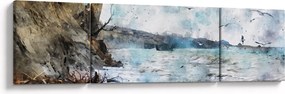 Obraz - Rafa, akwarela (170x50 cm)