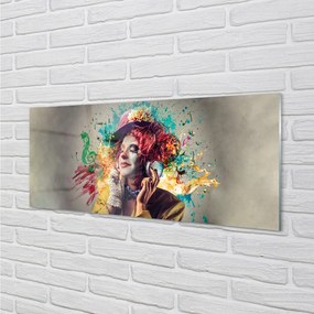 Panel szklany do Kuchni Artystyczny Klaun i Muzyka