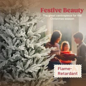 HOMCOM Sztuczna choinka 180 cm z efektem śniegu, 1976 końcówek do wnętrz | Aosom PL