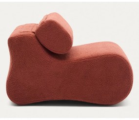 Fotel z materiału bouclé w kolorze terakoty Club – Kave Home