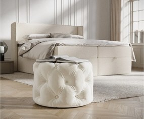 Puf Cosimo - welwet - kremowy