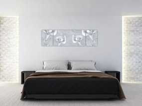 Obraz - Perłowe kwiaty (170x50 cm)