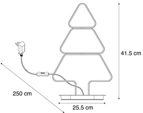 Zewnetrzna Designerska lampa stołowa Stalowa Choinka z LED IP44 - Arbre Oswietlenie zewnetrzne