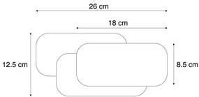 Nowoczesny Kinkiet / Lampa scienna czarny z wbudowaną diodą LED z 3-stopniową regulacją - Dias Nowoczesny Oswietlenie wewnetrzne