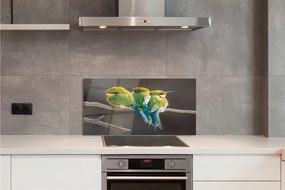 Szkło do Kuchni na Ścianę Ptasie Zgromadzenie na Drzewie