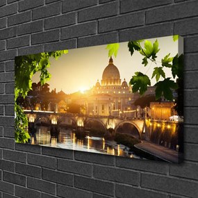 Zdjęcie na płótnie Nowoczesny Most nad Rzeką