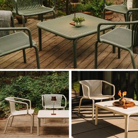 Kwadratowy stolik do ogrodu Brene 80 cm, z tworzywa