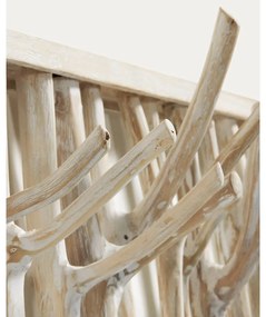 Wieszaki ścienne z litego drewna tekowego w naturalnym kolorze zestaw 3 szt. 60 cm Muntfre – Kave Home