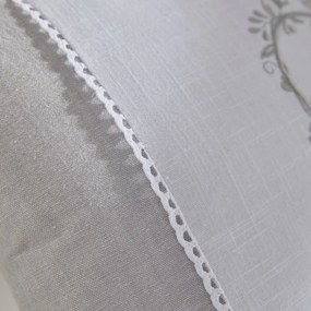 Poduszka dekoracyjna do salonu CONSTANCE, haftowane serduszko, bawełna, 30 x 50 cm