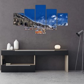 Obraz - Górskie miasteczko (125x70 cm)