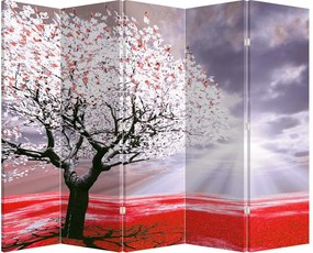 Parawan - Czerwone drzewo (210x170 cm)