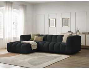 Czarny narożnik (lewostronny/z szezlongiem) Talia – Bobochic Paris