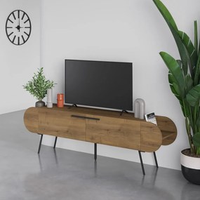 Szafka pod TV w dekorze orzecha 195x57 cm Saluso – Marckeric