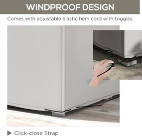 Outsunny Pokrowiec na meble ogrodowe, wodoodporny, przeciwsłoneczny, osłona ochronna 600D Oxford 210 x 140 x 80 cm, szary | Aosom PL