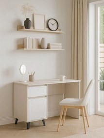 Biurko w stylu skandynawskim kaszmir + biały K7-P63