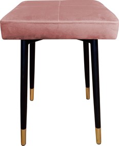 Taboret MAX tkanina Welur stelaż metalowy STOŁEK LOFT : Kolor nogi - Czano-złota stożek, Kolor tkaniny - VELVET - MG58, Typ tkaniny - Velvet