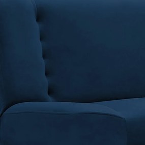 Wersalka z Funkcją Spania PIANO Rozkładana Dwuosobowa Granatowa do Salonu