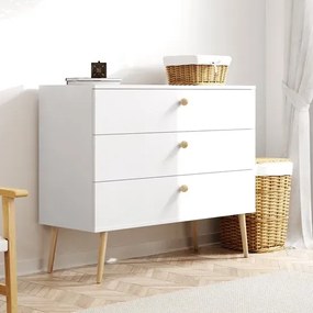 Komoda LEBEL 2 z szufladami 100cm biała mat MELIMEBLE